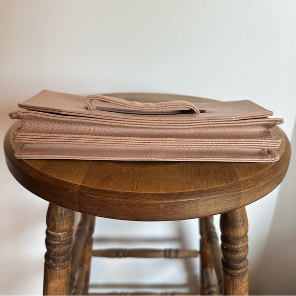 MATT & Nat Vegan Abiko Fold Over Clutch In The Colour Champagne Hand Strap Pink - Picture 5 of 16